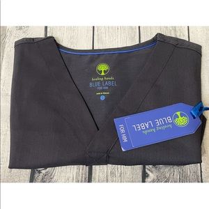 Healing Hands Scrubs for Men Top Blue Label One Pocket Men's Scrub Pewter